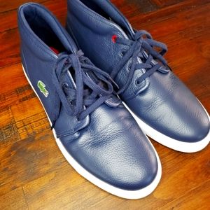 Lacoste Mens 10 chukka sneaker boot blue euc